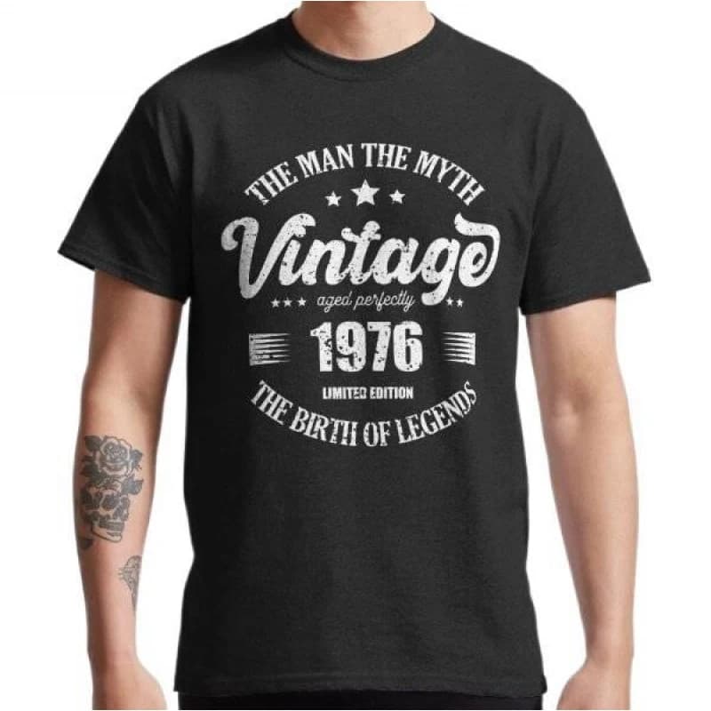 Made In 1976 - All Original Parts Birthday 1976 Limited Edition Gift T-Shirt 100% cotton printed Short Sleeve Graphic clothes