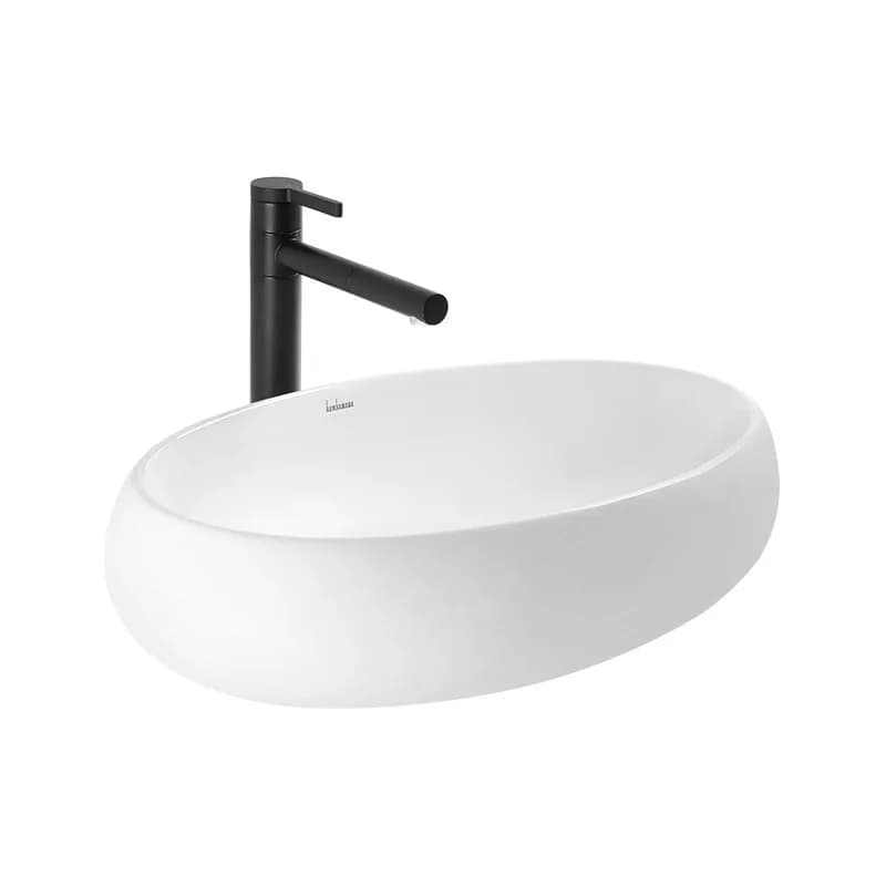 Ceramic wash basin oval table basin, hotel home bathroom washbasin, simple art washbasin washbasin