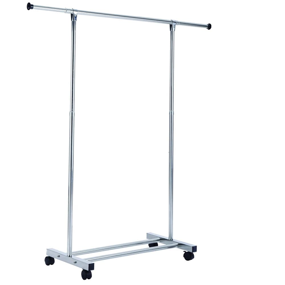 Golden Simple Garment Stand Clothes Rack Clothing Rack with Mesh Storage Shelf on Wheelspromote sales