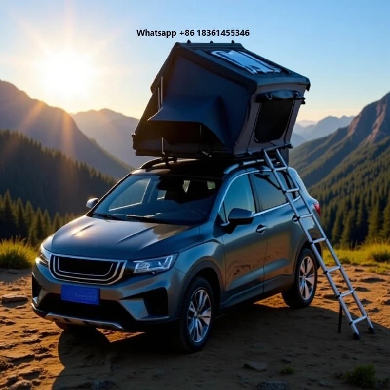 192 Factory Direct Car Roof Hard-Top Roof Tent Outdoor Camping Four-Season Waterproof  3000mm Double Layer Oxford Cloth