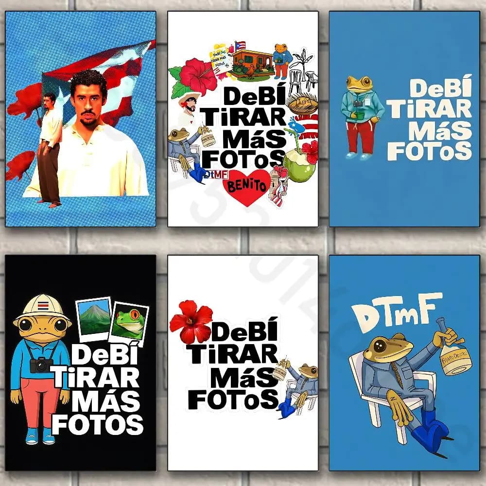 Debi Tirar Mas Fotos DTMF new group Poster HD home decor sticky wall waterproof home living room bar aesthetic decor