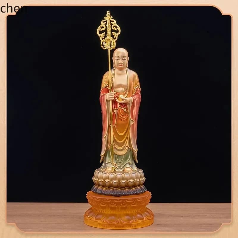 B6   glazed  base elevated buddha statue display - round pedestal for wealth god, guanyin, and other buddhist statues - home