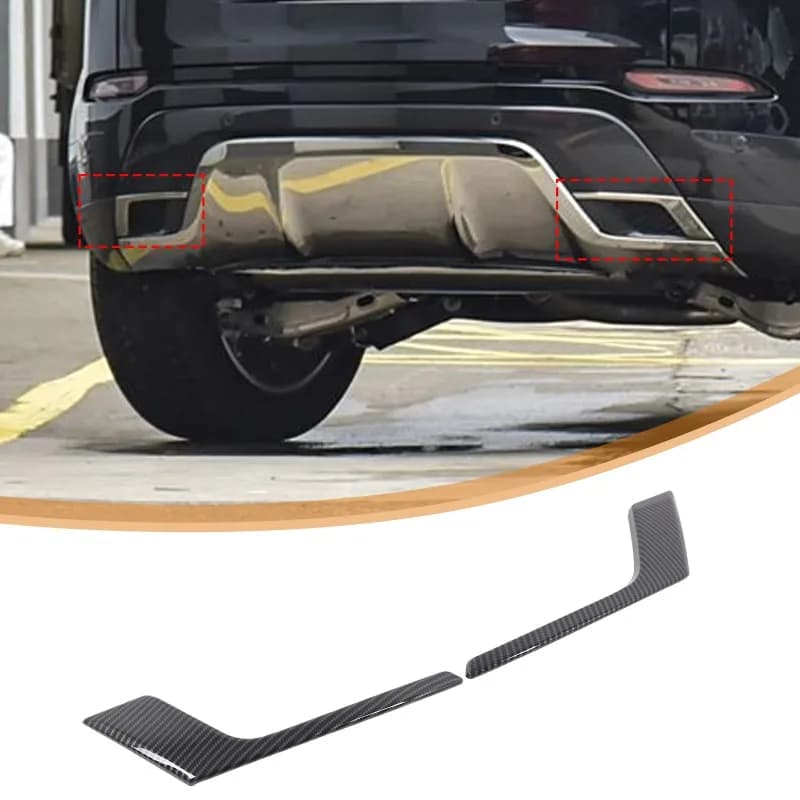 ABS Carbon Fiber  Exhaust Tips  Tailpipe Trim for 2019+  Range Rover Evoque   Exterior  Accessories