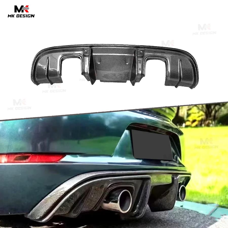 Carbon Fiber GT Style Rear Diffuser Bumper Lip for Porsche 718 982 Cayman Boxster 2017-2019 Rear Bumper Lip Diffuser Car Styling