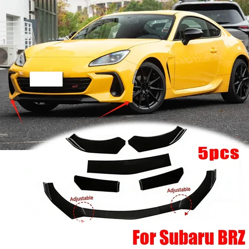 5Pcs ABS Material Universal Car Front Bumper Separator Bumper Lip Body Kit Duck Lip Separator For Subaru BRZ Car Accessories