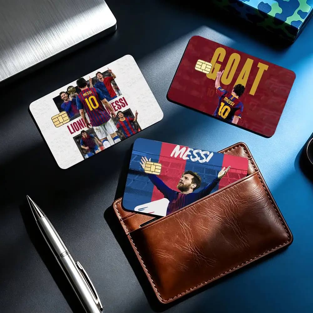 Argentina L-Lionel Messi-i  4pcs 1Set Card Stickers Small Waterproof Chip 4PCS Card Sticker Anti-Scratch