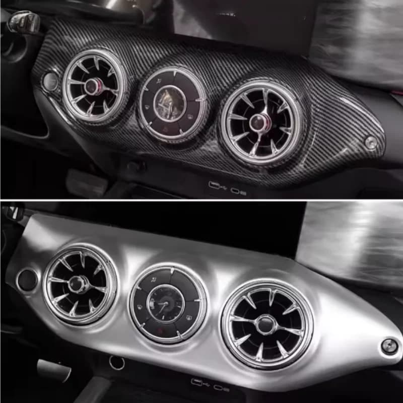 For GWM Great Wall Tank 300 2021 -2023 carbon Black Car middle air outlet Decoration frame Garnish Cover Trim Interior Accessori