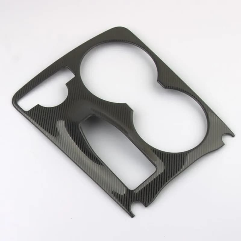 For Mercedes Benz GLK X204 2008-2015 Carbon Fiber Grain Car Center Console Side Trim Strip Water Cup Holder Cover Accessories