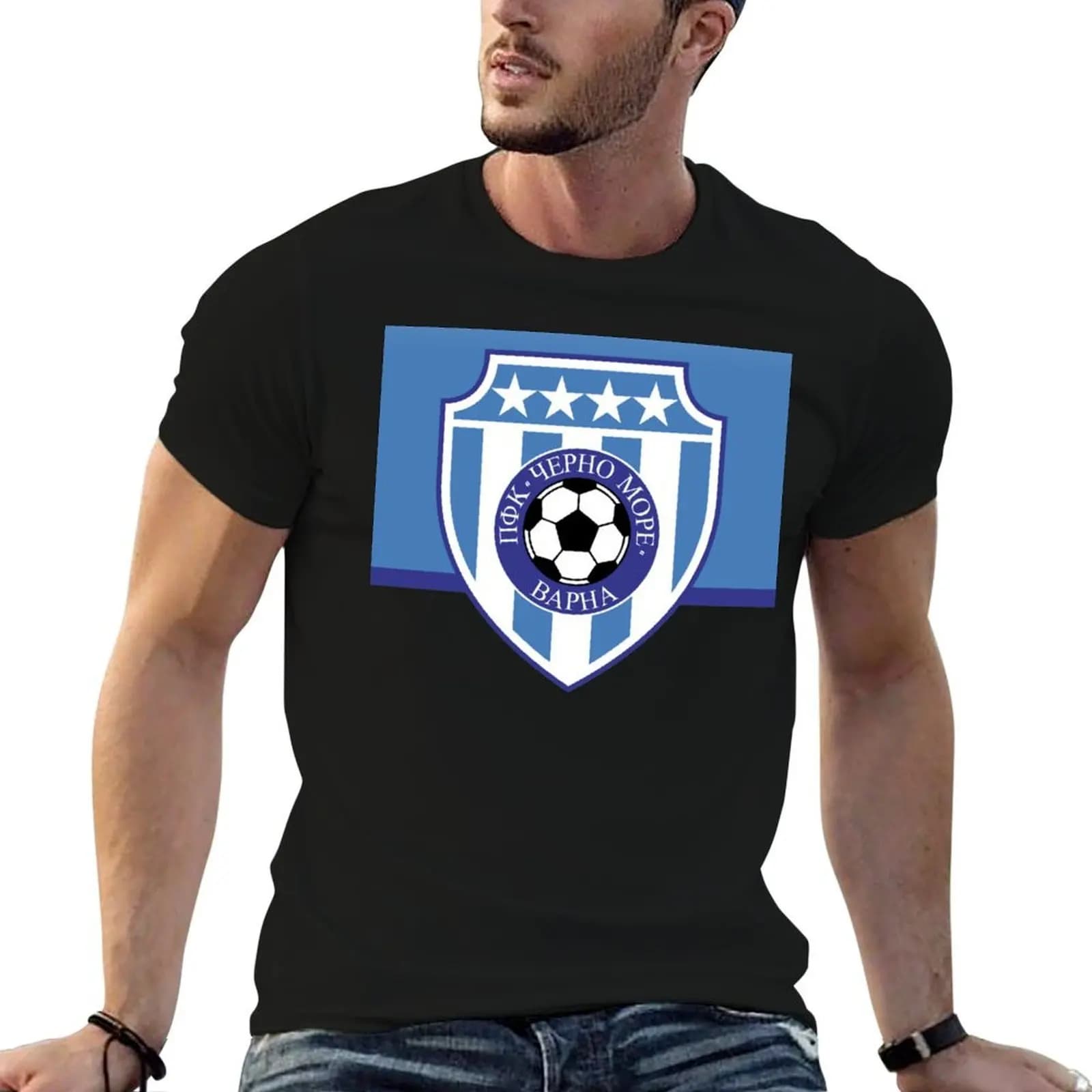 Cherno More Varna Footbal fans ultras hooligans, Bulgaria T-Shirt graphic tee shirt anime clothes mens cotton t shirts