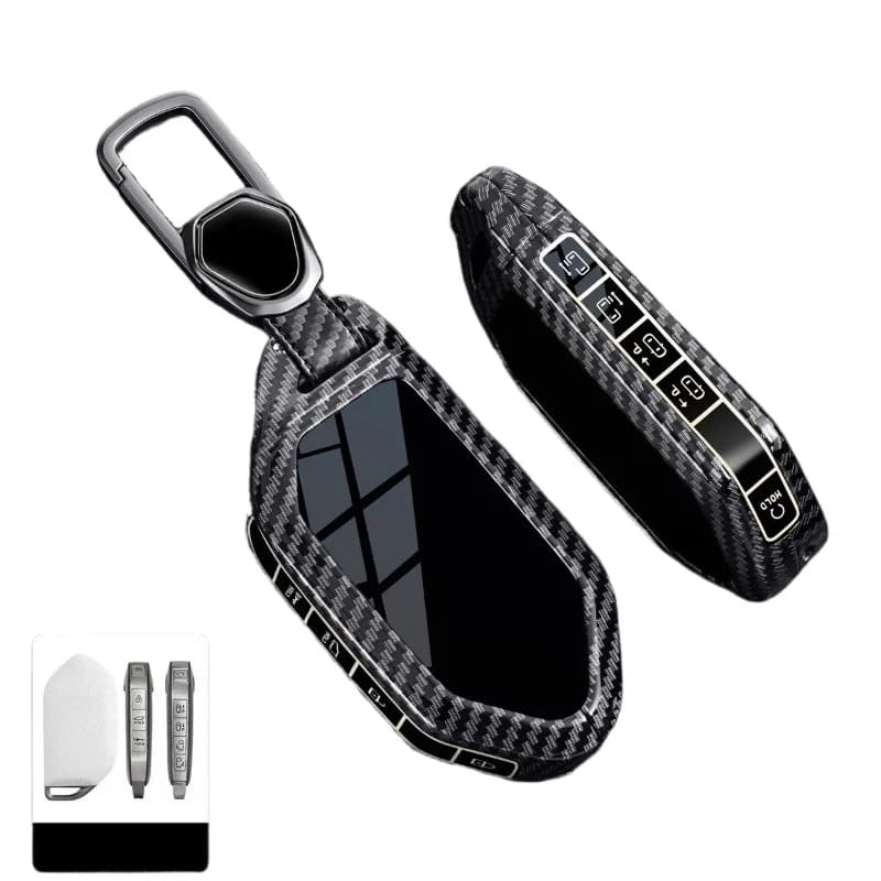 Premium Zinc Alloy Key Cover Case for KIA EV5/EV6 GT/530 Light/720 Land/EV9 - Protective Key Fob Shell Keybag Keychain