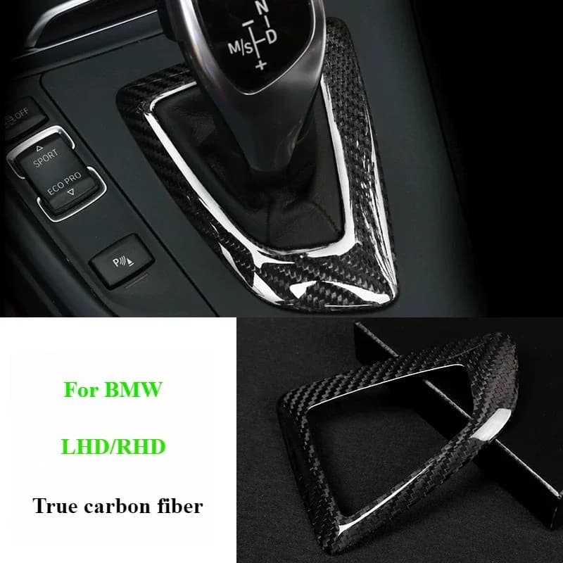 LHD & RHD Carbon Fiber For BMW 1 2 3 4 Series F20 F22 F23 F30  F31 F34 GT F32 F33 Car Console Gear Shift Panel Cover Trim