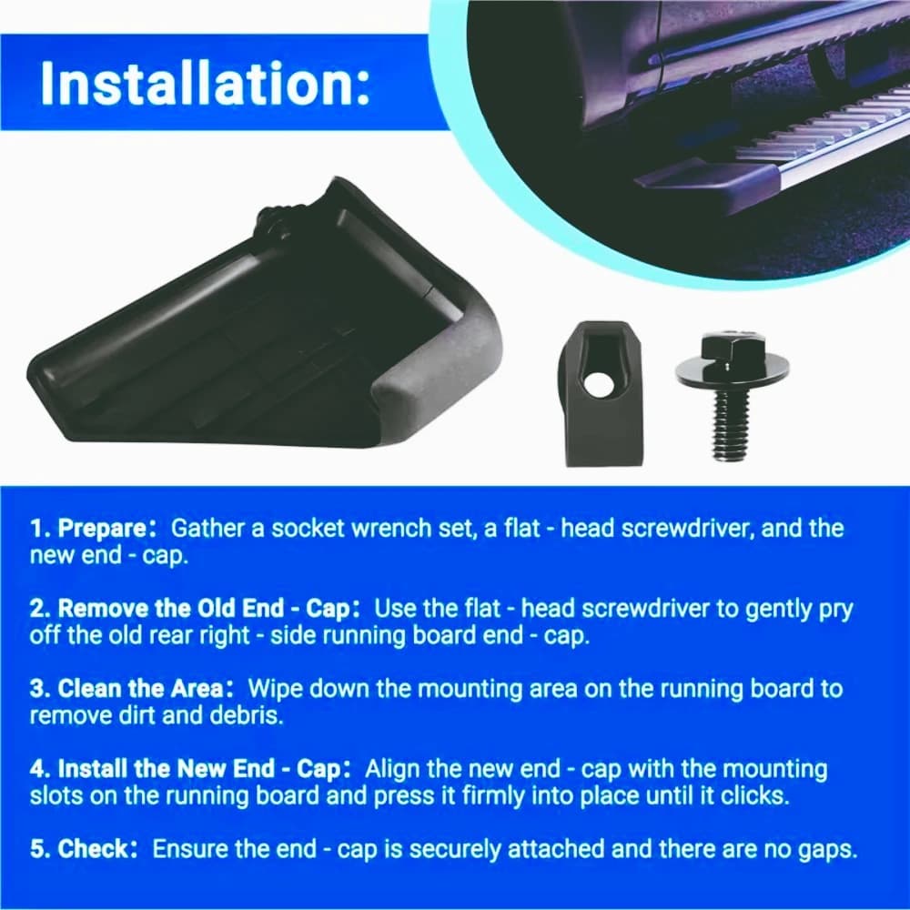 ZF-S Tapa  Extremo  Estribo Trasero para Ford F-150 2015-2023, Accesorios, Números  Pieza FL3Z16A455BA FL3Z16N455BA