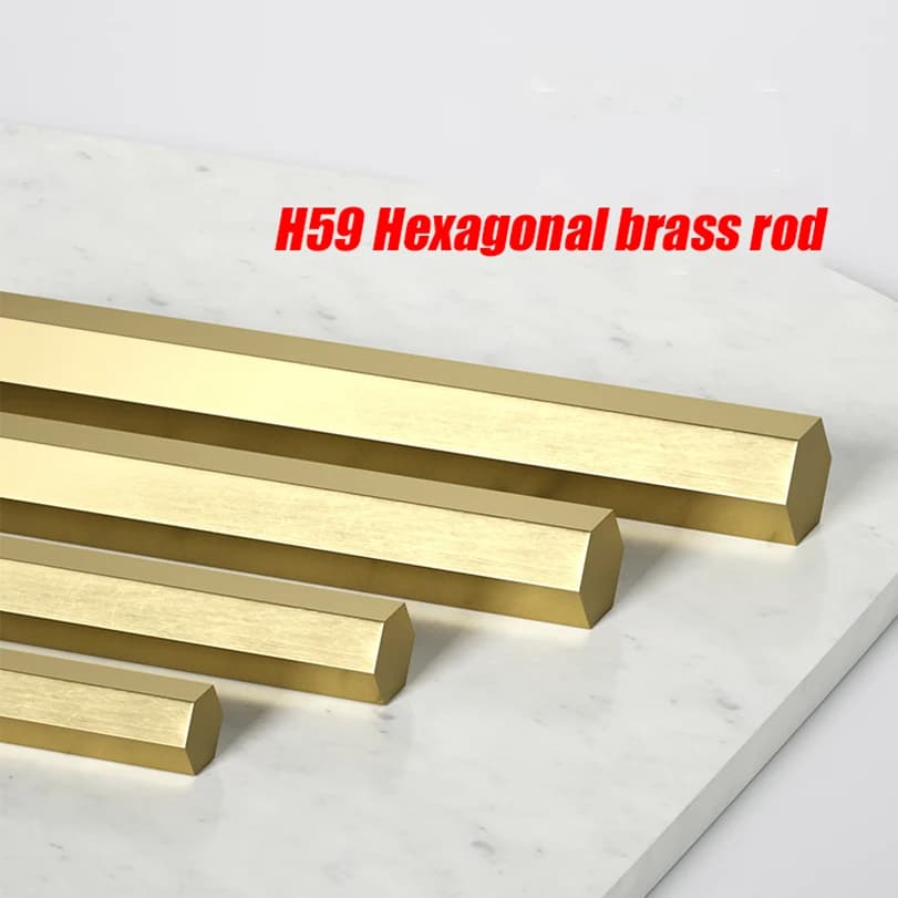H59/H62 Brass Hexagonal Rod Length 200mm/500mm Solid Brass Hexagonal Metal Rod Size 5-35mm