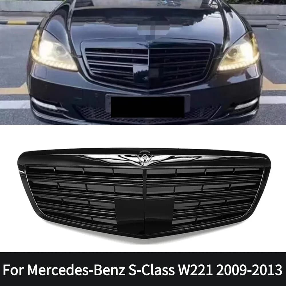2009-2013For Mercedes-Benz S-Class W221 S350 S400 S450 S500 S550 S600 S65 AMG Front Bumper Grill Hood Radiator Grill  Accessorie
