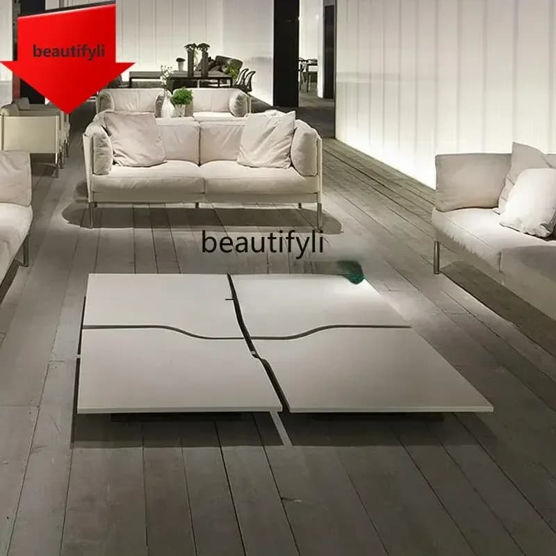 new  Nordic Coffee Table Modern Simple Small Apartment Living Room Furniture Square Geometric Storage Coffee Table Tea Table ss