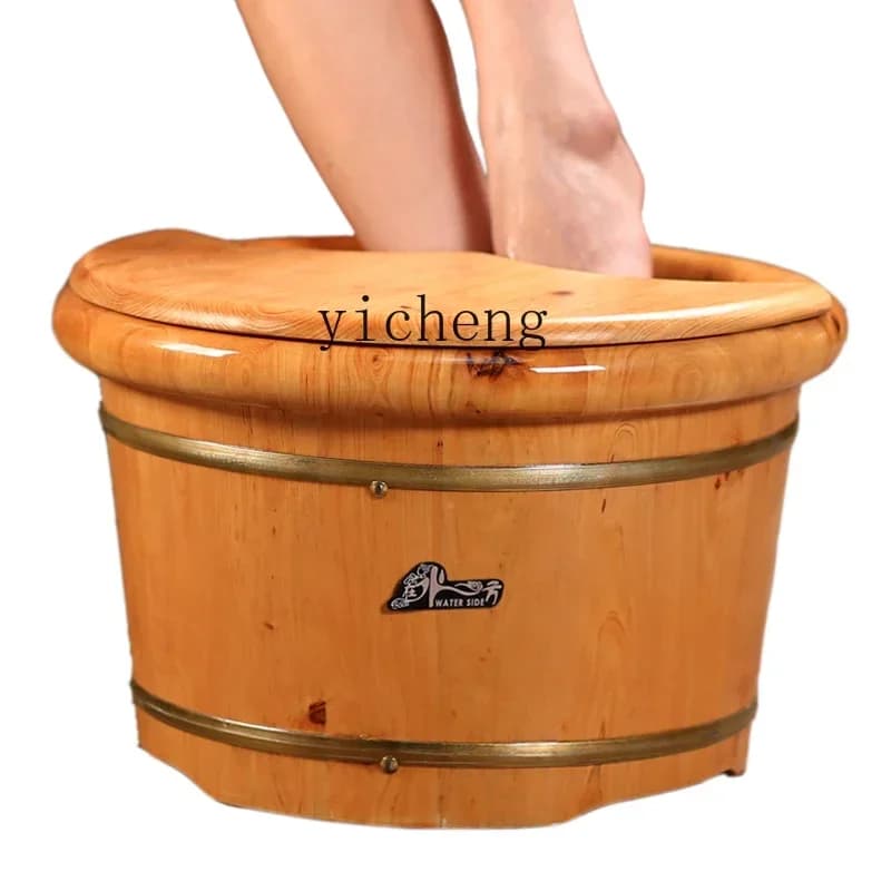 V1 foot soaking bucket household solid wood  soaking basin foot bath basin foot washing