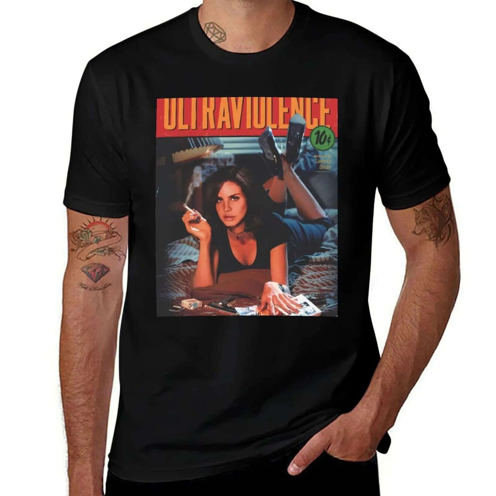Lanas The Cover Smoking Relax T-Shirt Breathable Sportswear for Men T-Shirt