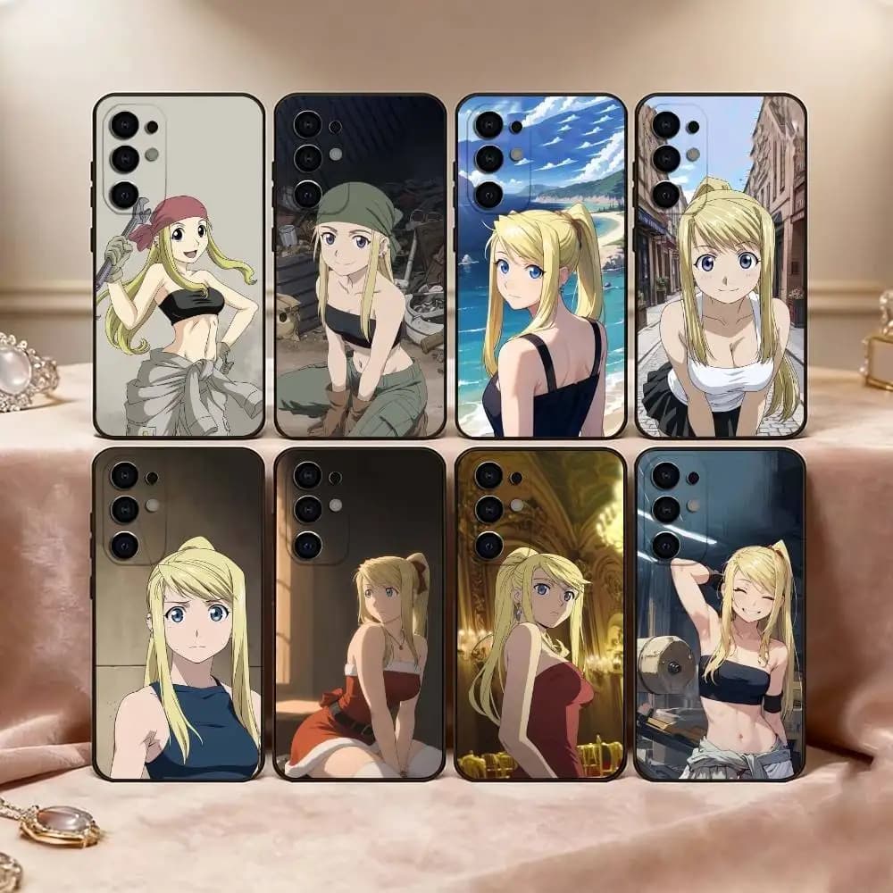 Fullmetal  R-Rockbell Phone Case For Samsung S25,S24,S21,S22,S23,S30,Ultra,S20,Plus,Fe,Lite,Note,10,Black Cover