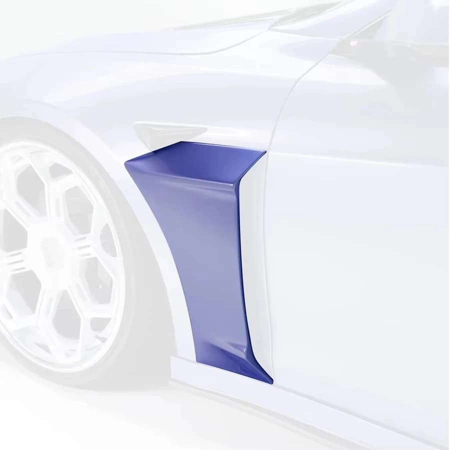 V Type Dry Carbon Fiber Front Fenders Aero Body Kits for  Model S 2022-2024