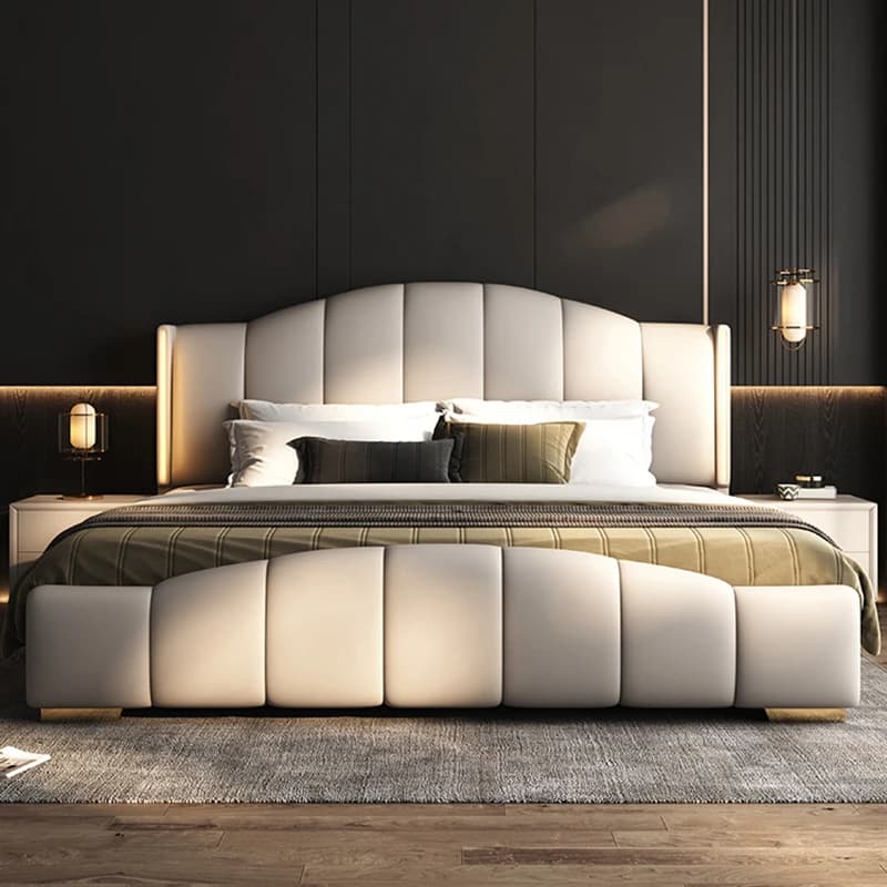 Nightstands Unique Bedroom Beds Luxury Nordic Multifonction King Size Bed Frame Storage Space Cama Matrimonial Home Furniture