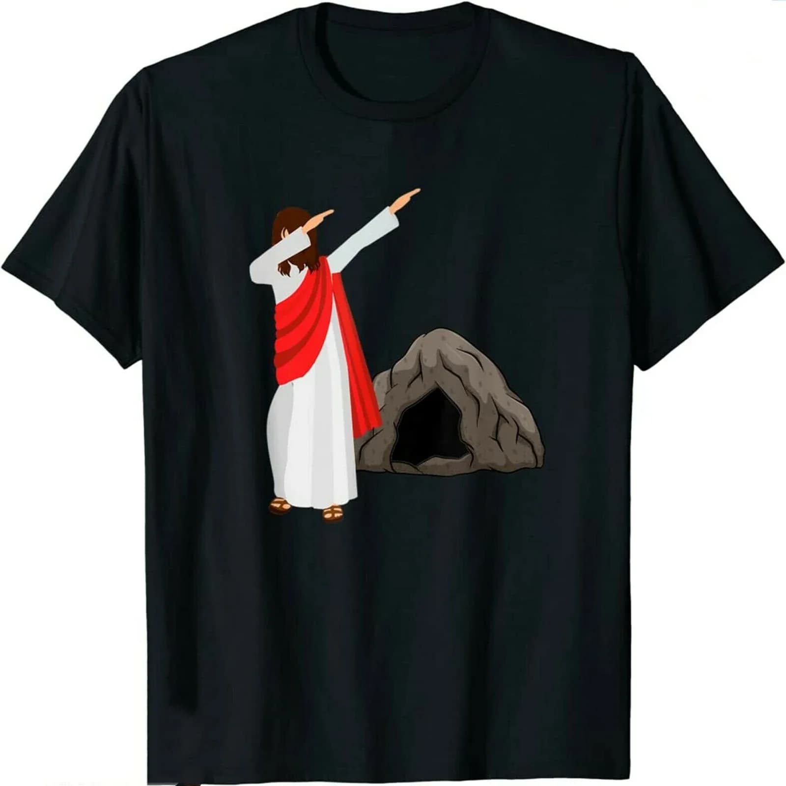 Funny Dabbing Jesus Easter Tshirt, Nice Shirt Best Gift For Your Lovers Men's 100% Cotton Casual T-shirts Loose Top Size S-3XL