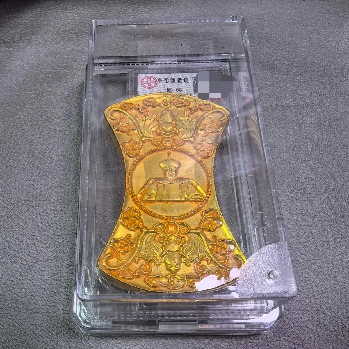 Collection Bronze Emperor Statue Waist Ingot A Set of Home Decoration Jewelry Collection Appreciation Boutique Ornament