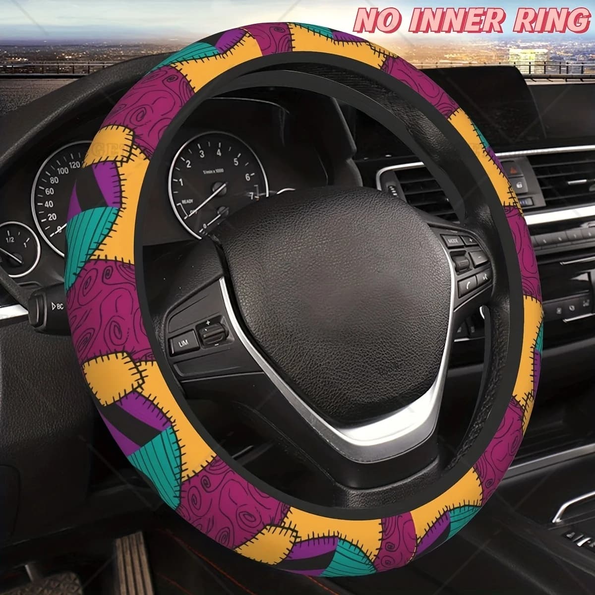 Thickened Steering Wheel Cover Christmas Universal 15 Inch Anime Car Decoration Accessories for Women Fit for Most Sedan SUV