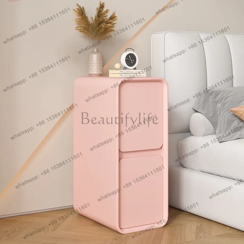 FG Drawer Contemporary Nightstand Home Folding Bedside Table Light Luxury Large Capacity Mesa Cabeceira Storage Bedroom Furnitur