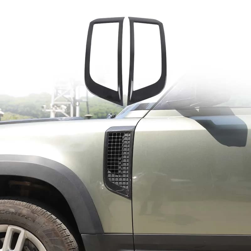 Car Side Fender Vent Cover Trim Side Leaf Panel Frame Real Carbon Fiber Car Accessories For Land Rover Defender L663 2020-2025