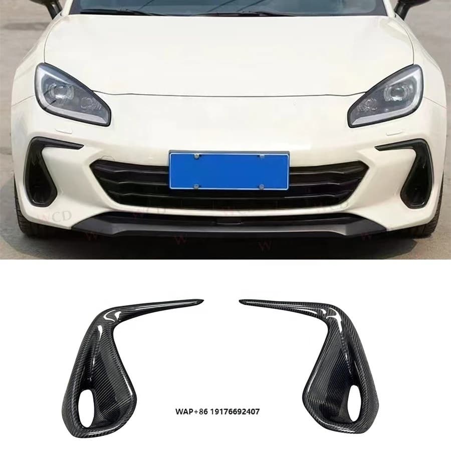 2022+ forSubaru BRZ Real Carbon Fiber Front Bumper Air Vent Panel Trim Protective Cover for Front Fog Light Frame New Condition