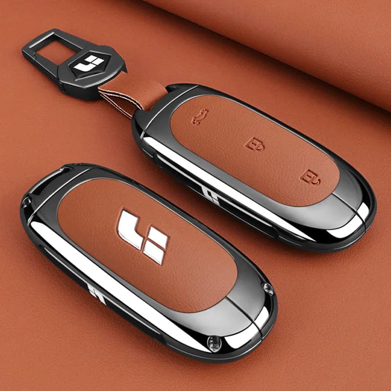 Premium Zinc Alloy Key Cover Case for Li Auto L6-L9 Series (2024-2025) - Protective Key Fob Shell Keychain