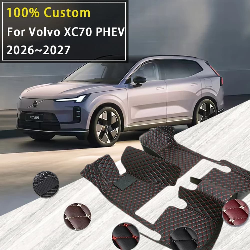 Car Floor Mats For Volvo XC70 Plug-in/PHEV V446K 2026 2027 Waterproof Pads Foot Carpets Floor Covers Auto Accessories