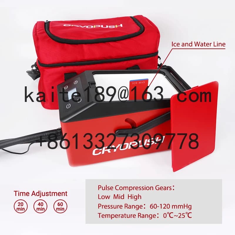 Freeze push ice compression pulse cold therapy machine system for postoperative recovery of knee, ankle, and leg sports injuries