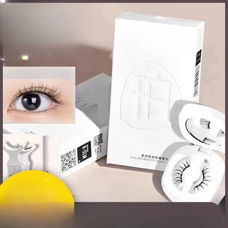 Magnetic eyelashes Soft magnetic eyelashes Thick plain zero glue Slender curling eyelashes Full style