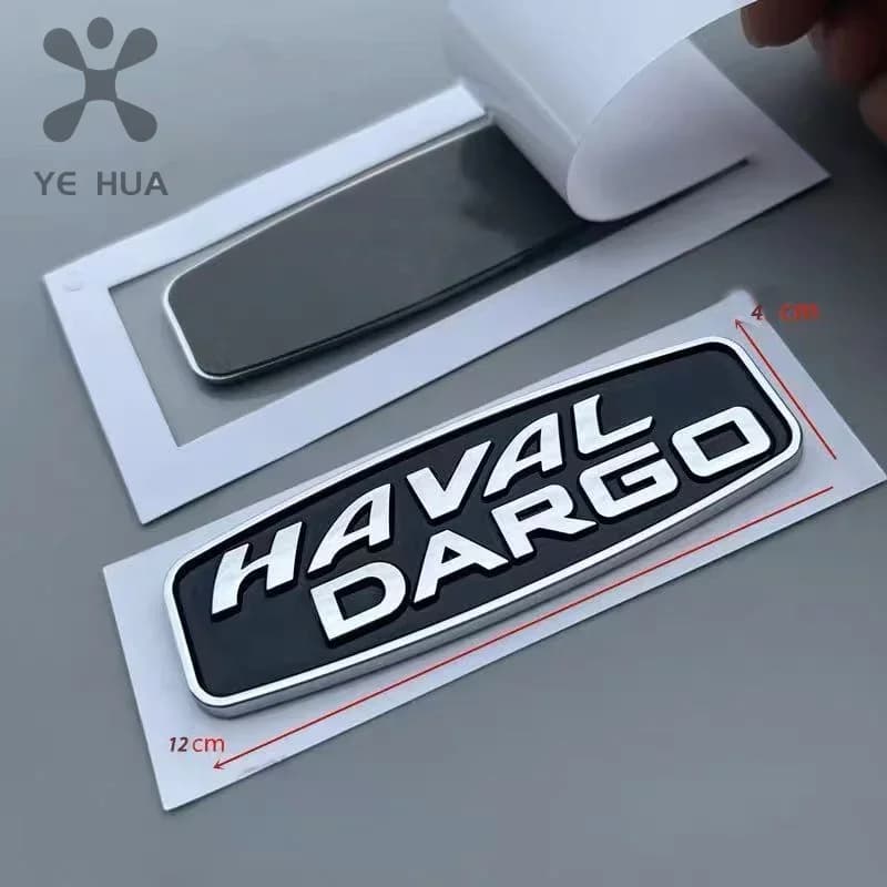 Auto Rear Trunk Cover Black Emblem Stickers For Haval Dargo 2021 2022 2023 Car Styling Decals Badge Auto Retrofit Accessories