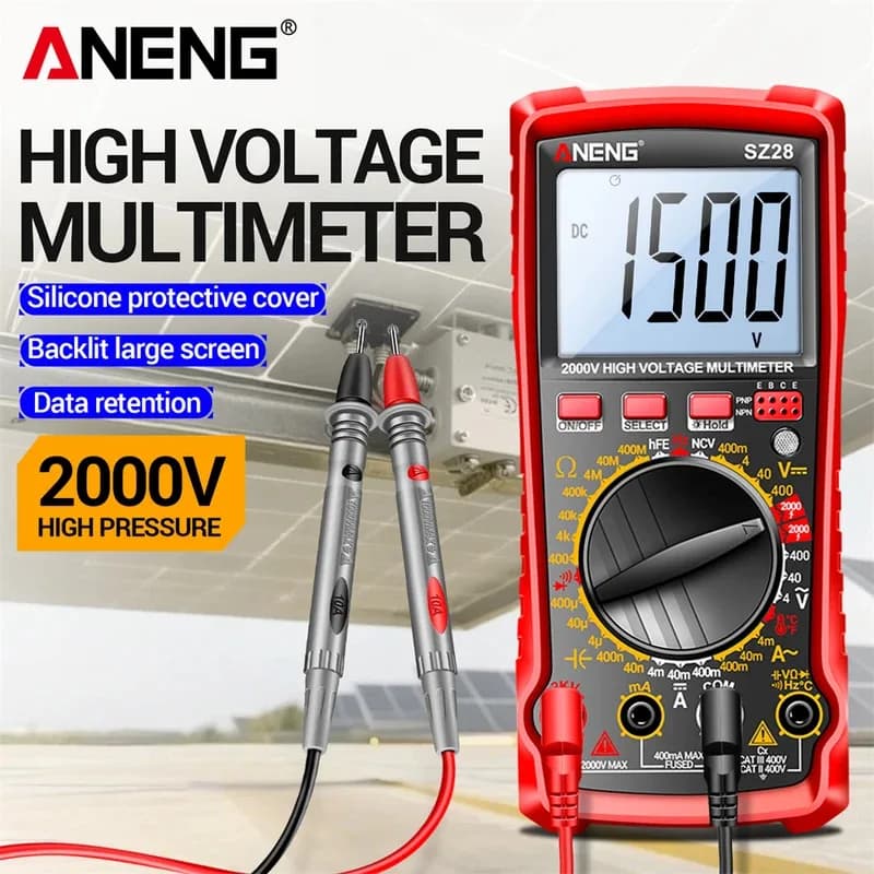 Smart Automotive Multimeter Tester ANENG SZ28 Ammeter DC Current AC Voltage Current Ohm NCV Capacitance Test 4000 Counts Tools
