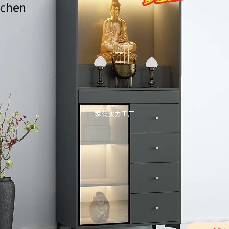 a1HT Altar Shrine Cabinet Home Use Modern Light Luxury Offering Table Economical Buddha Altar Cabinet