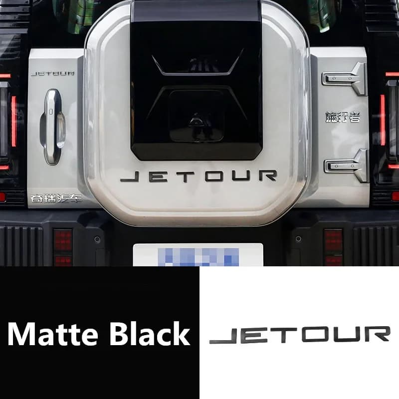 For Chery Jetour Traveler T2 2023 2025 2025 ABS Front Sticker Spare Tire Letter Rear Label Modification Accessories