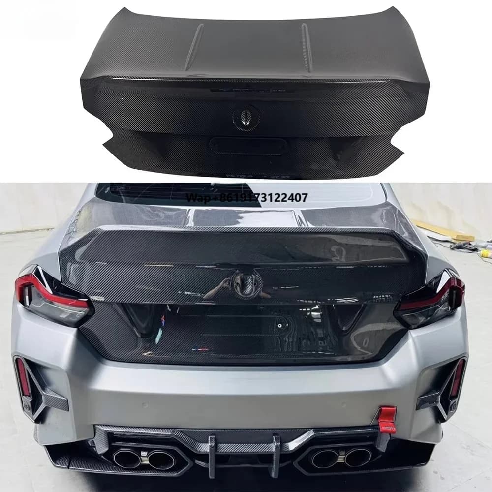 High Quality CSL Style Dry Carbon Fiber Rear Trunk Lid for M2 G87 2 Series G42 Coupe Car Carbon Trunk Cover