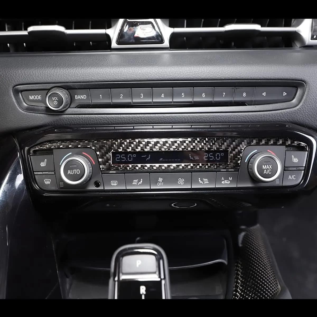 For Toyota Supra GR A90 A91 MK5 2019-2022 Real Carbon Fiber Decoration Sticker Center Console Air Conditioning Display Panel