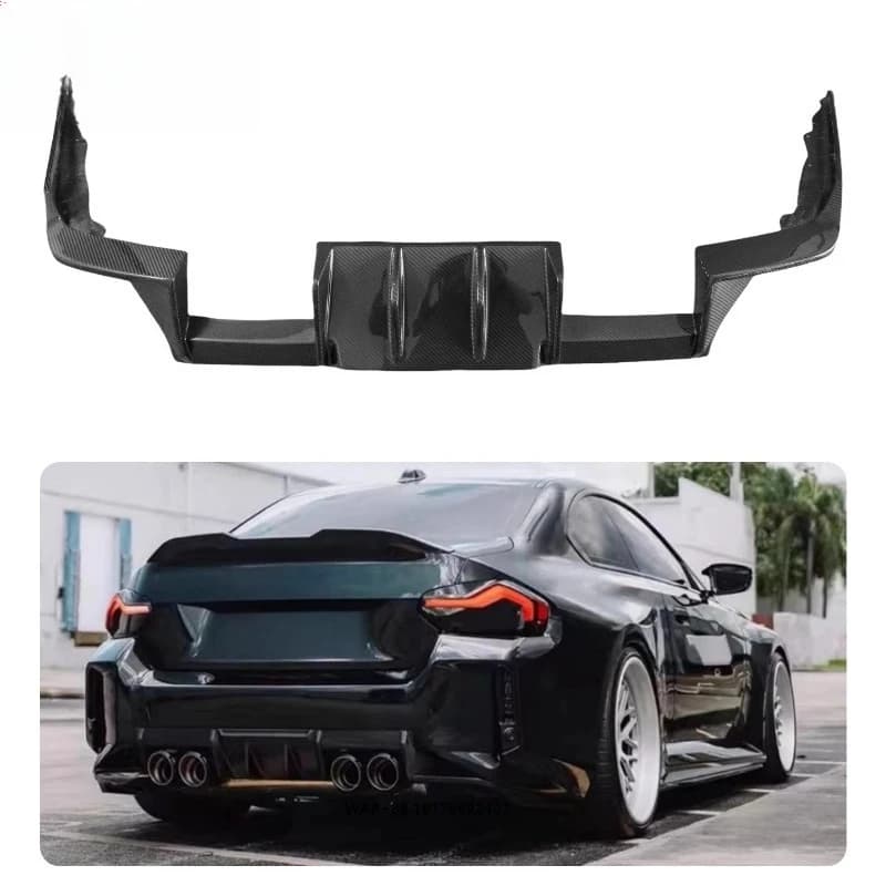 High Quality  Carbon Fiber Upgrade Body Kit R44 Style Dry Carbon Rear Lip for 2 Series M2 G87 Body Kit