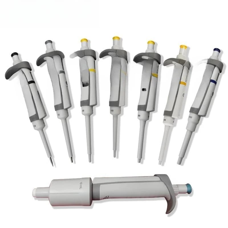 Single channel adjustable range pipette 100ul sample gun can be sterilized