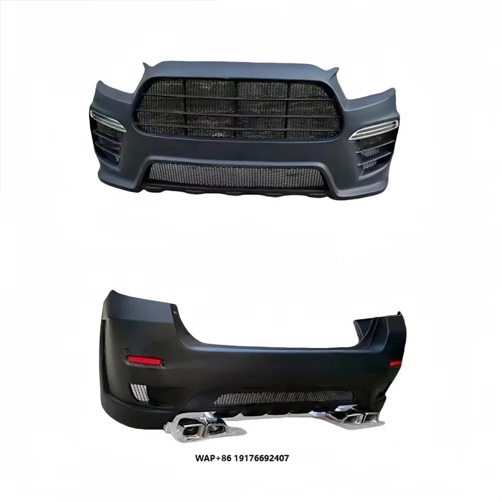 2007-2014 for  Highlander Tuning Body Kit Front Bumper Rear Bumper LED Daytime Running Lights Tail Throat Car Exterior