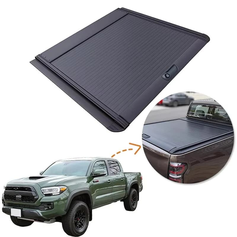 Durable Waterproof Car Parts Roller Lid up Pick up Truck Aluminium Alloy Tonneau Cover for TOYOTA TACOMA Crew Cab 2015-2020