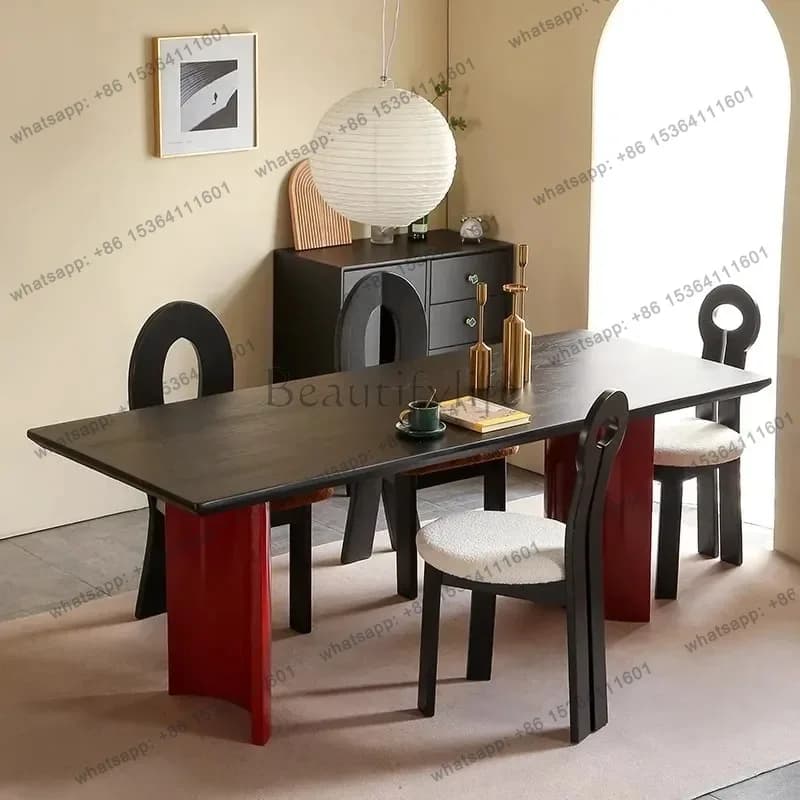 Party Modern Wood Dining Table Set Designer Unique Office Workstations Dining Table Mid Century Wooden Mesa De Jantar Furniture