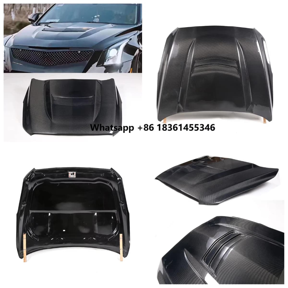 For ATS-V Custom Engine Hood Modification For ATS-V Model BR New Carbon Fiber Hood