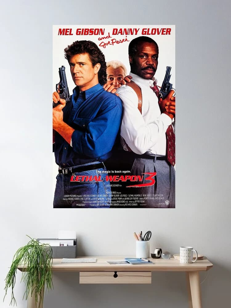 Lethal Weapon3 Movie, Art Print Silk Poster Home Wall Decor