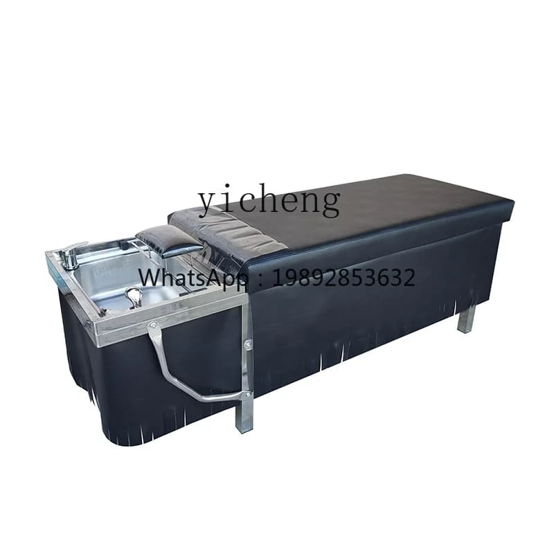 ZZ YY Hair Salon Dedicated Stainless Steel Basin Stainless Steel Shelf Thai Shampoo Chair