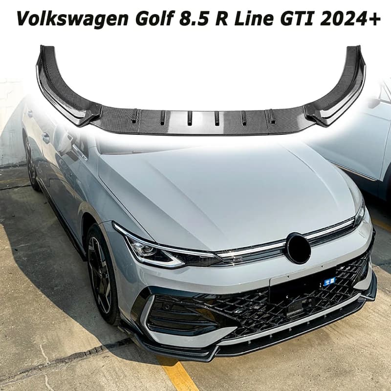 Car Front Bumper Lip for Volkswagen VW Golf 8.5 R-line GTI 2024+ R Line Diffuser Splitter Exterior Car Accessories Tuning Parts