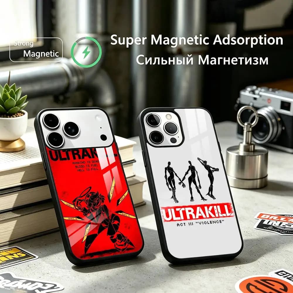 Hot Game ULTRAKILLS Phone Case For iPhone17,16,15,14,13,12 Plus,Pro Supports Magnetic Wireless Charging